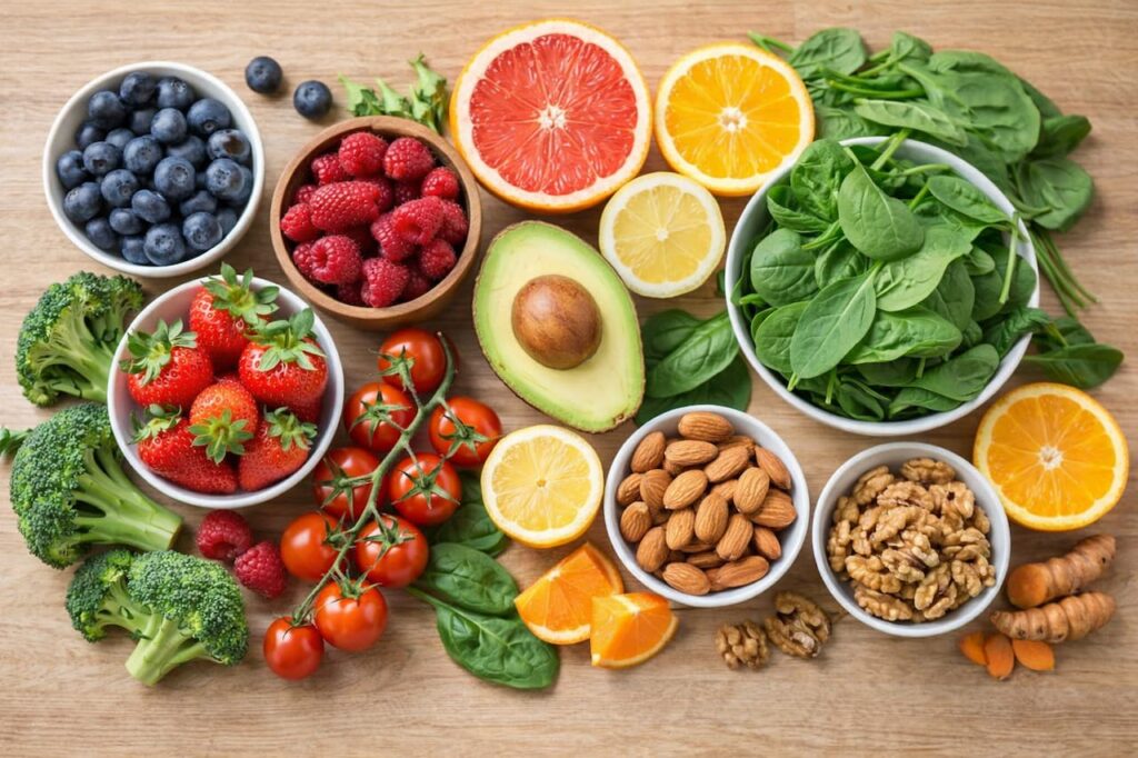 Aliments-antioxydants-fruits-legumes-nutrition-anti-age-peau_ybloptima-1024x682 Routine anti-âge après 30 ans : Guide complet pour une peau jeune