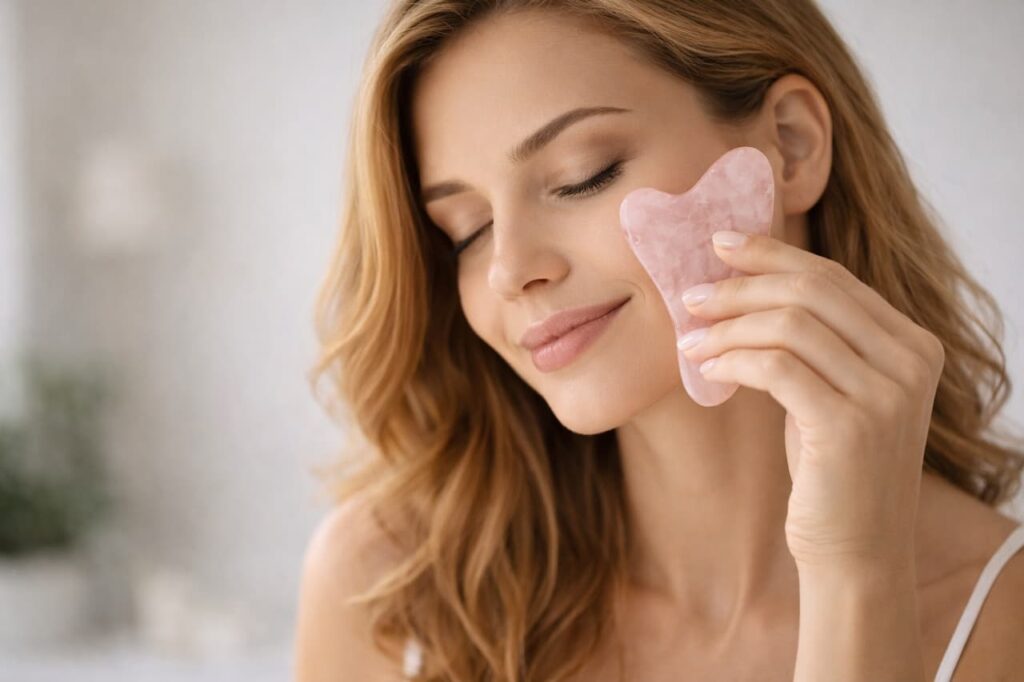 Femme-massage-facial-gua-sha-routine-anti-age-visage_bestinmac-1024x682 Routine anti-âge après 30 ans : Guide complet pour une peau jeune