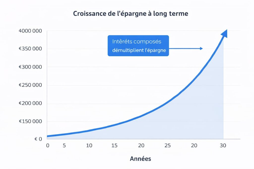 Graphique-croissance-epargne-retraite-avec-interets-composes_ybloptima-1024x682 Préparer sa retraite : Guide complet pour anticiper avant 40 ans