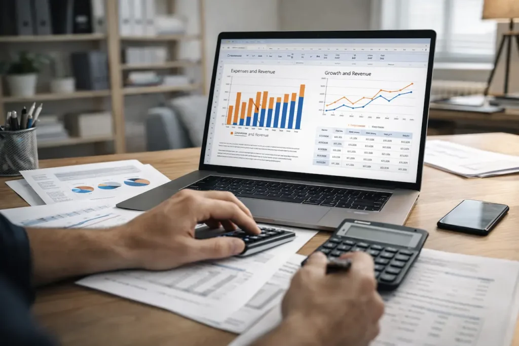 Entrepreneur-analysant-ses-charges-et-sa-rentabilite_YBLOPTIMA.FR_-1024x682 Charges Auto-Entrepreneur : Le guide complet pour tout comprendre en 2026