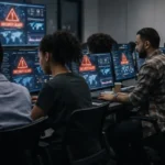 Étudiants en formation cybersécurité réalisant des exercices pratiques