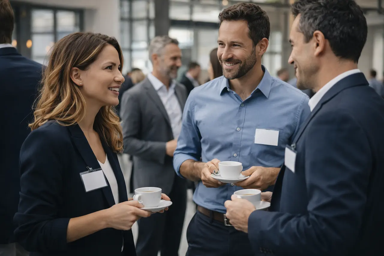 Entrepreneurs en networking pour développer leur réseau de clients